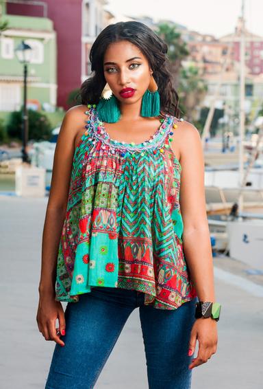 promocion 7.50e 1103 A-2c Blusa S,M(2), 80 cm, algodon | fresh-cotton.com