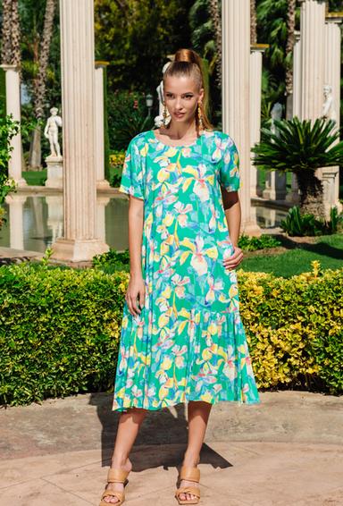 PROMO 23NI-946/4V Dress L,XL,2XL,3XL(4), 120 cm, viscose | fresh-cotton.com