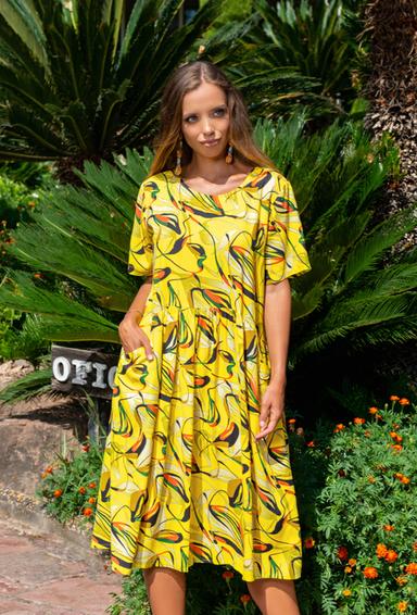 23NI-924/3V Vestido M,L,XL,2XL(4), 110 cm, viscosa | fresh-cotton.com