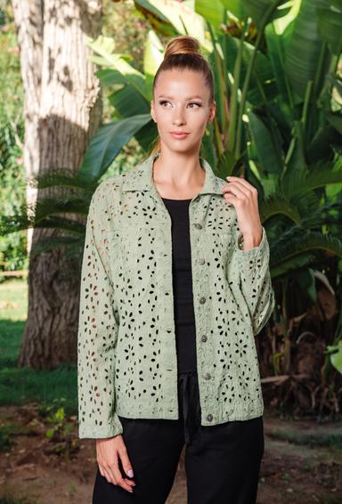 PROMO 23F-811/4C Embroidered jacket M,L,XL(3), 63 cm, cotton | fresh-cotton.com