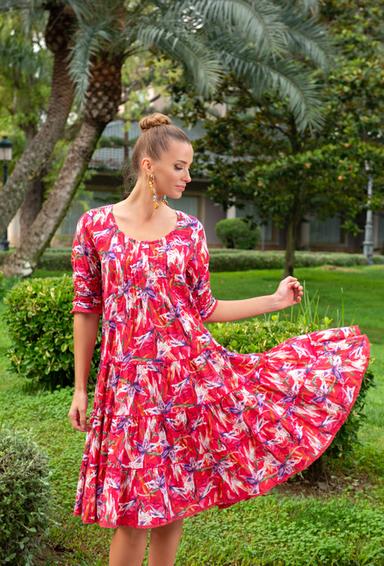 23A-740/39C Dress M,L,XL,2XL(4), 100 cm, cotton | fresh-cotton.com