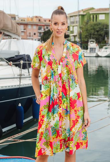 23NI-916/14 С Vestido M,L,XL,2XL(4), 100 cm, algodon | fresh-cotton.com