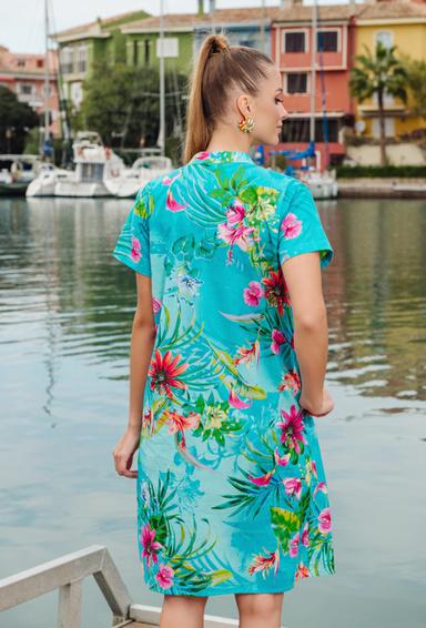 23NI-916/14 С Vestido M,L,XL,2XL(4), 100 cm, algodon | fresh-cotton.com
