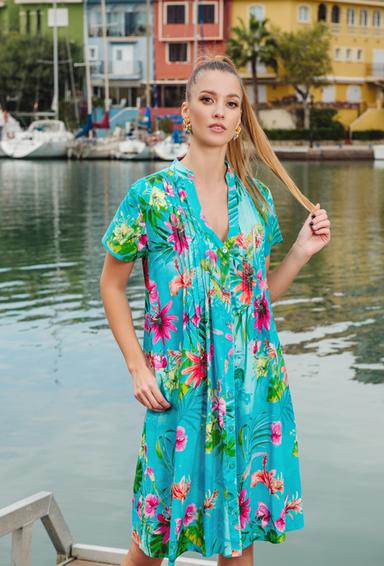 23NI-916/14 С Vestido M,L,XL,2XL(4), 100 cm, algodon | fresh-cotton.com