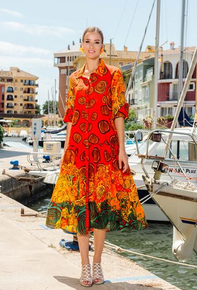 4227 A-35 C S,M,L,XL(4), cotton. Dress, 115 cm | fresh-cotton.com