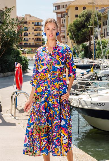 4227 A-35 C S,M,L,XL(4), cotton. Dress, 115 cm | fresh-cotton.com
