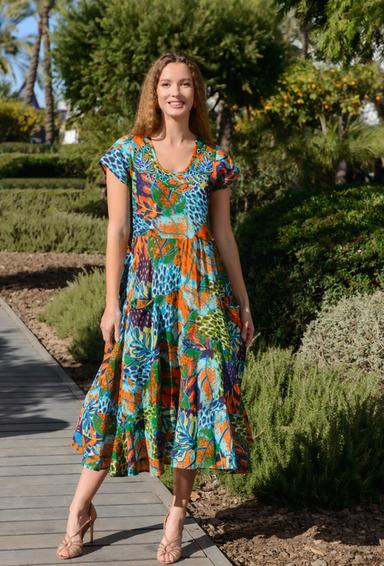 4213 A-34 C free size (2) Платье 124 cm, хлопок | fresh-cotton.com