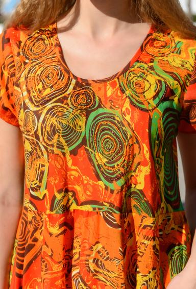 4213 A-34 C free size (2) Платье 124 cm, хлопок | fresh-cotton.com