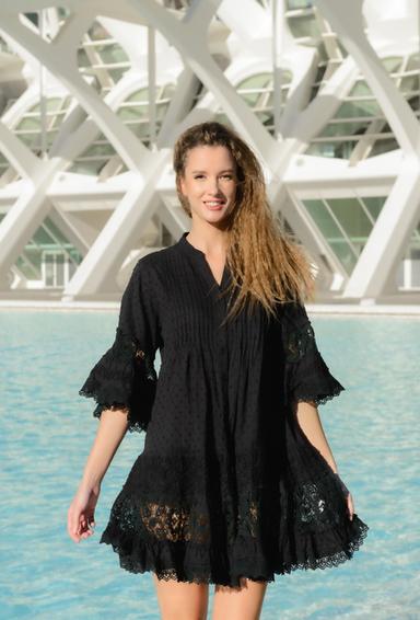 4246 A powder C S,M,L,XL(4), cotton. Dress, 93 cm | fresh-cotton.com
