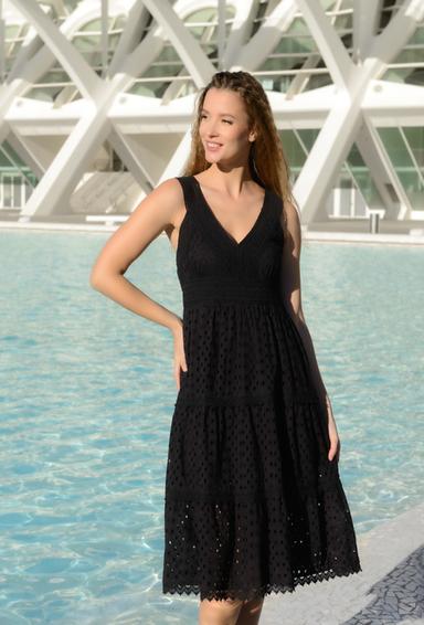 4073 F powder C Vestido, XS,S,M,L(4), algodon. 105 cm | fresh-cotton.com