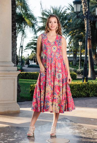 5212 A-9 C Dress free size (2), cotton, 130 cm | fresh-cotton.com
