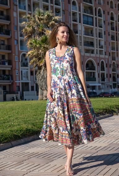 5212 A-9 C Dress free size (2), cotton, 130 cm | fresh-cotton.com