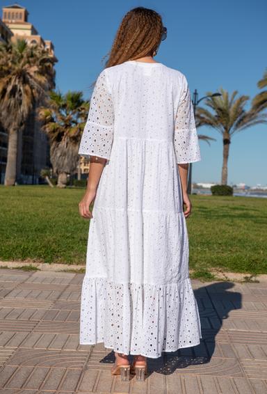 5085 F white Cm Dress M/L (2), cotton, 140 cm | fresh-cotton.com