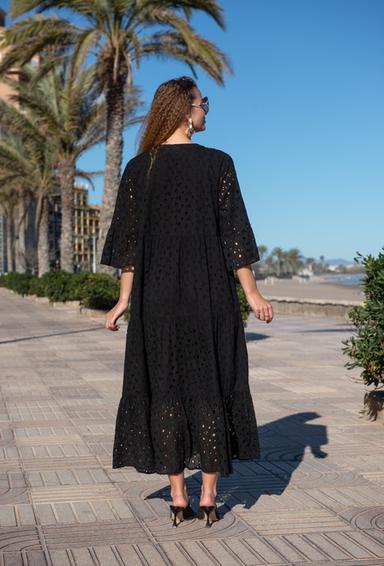 5085 F black Cm Dress M/L (2), cotton, 140 cm | fresh-cotton.com