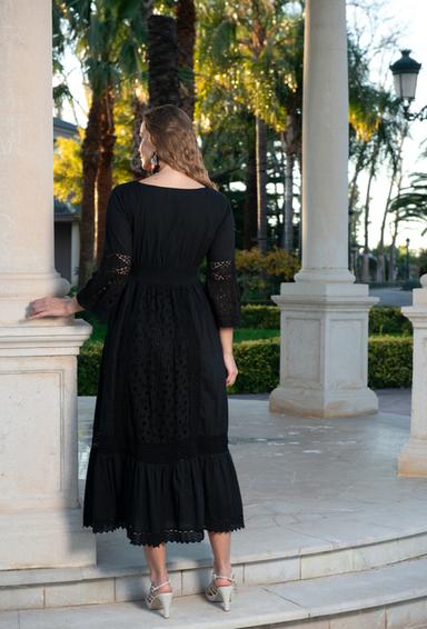 5086 F black C Платье M/L, хлопок, 140 cm | fresh-cotton.com