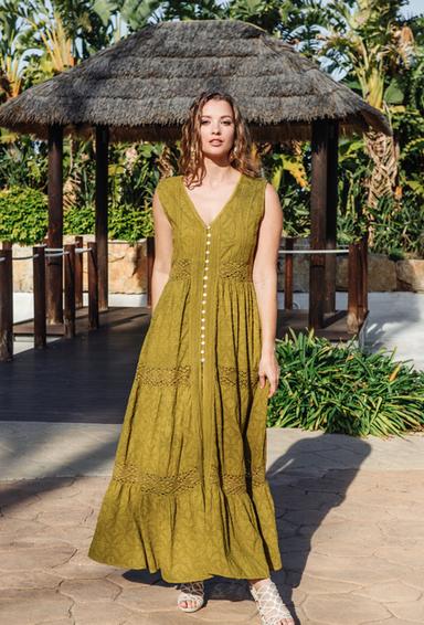 5087 F mostaza C Vestido M/L (2), algodon, 140 cm | fresh-cotton.com