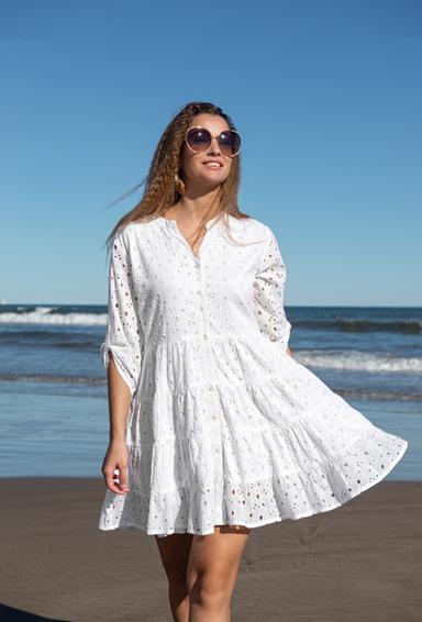 5066 F white Cm Сукня XL/2XL, бавовна, 90 cm | fresh-cotton.com