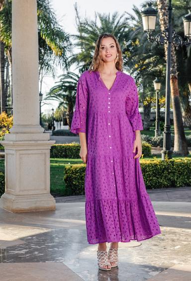 5085 F lilac C Платье XL/2XL, хлопок, 140 cm | fresh-cotton.com