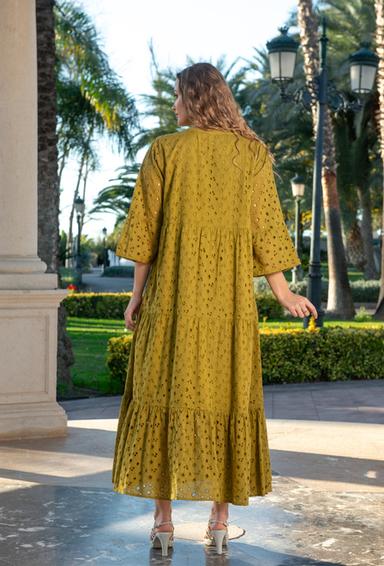 5085 F mostaza C Vestido XL/2XL (2), algodon, 140 cm | fresh-cotton.com