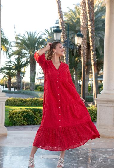 5085 F red C Dress XL/2XL (2), cotton, 140 cm | fresh-cotton.com