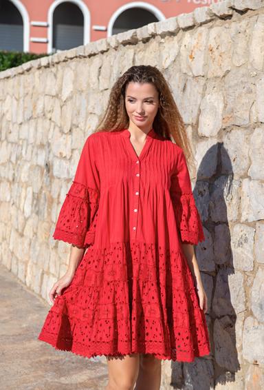 5065 F red C Dress XL/2XL (2), cotton, 100 cm | fresh-cotton.com