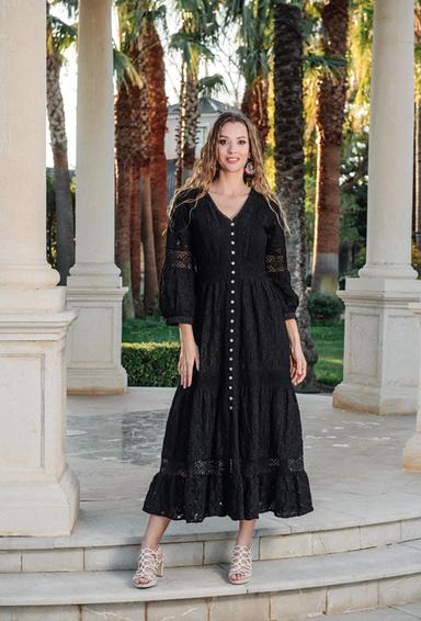 5088 F black C Dress XL/2XL (2), cotton, 140 cm | fresh-cotton.com