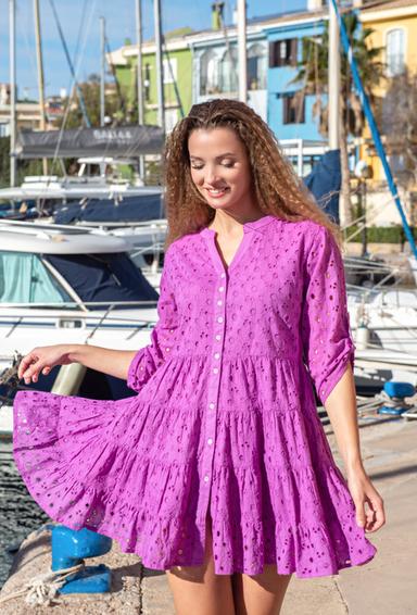 5066 F lilac Cm Сукня XL/2XL, бавовна, 90 cm | fresh-cotton.com